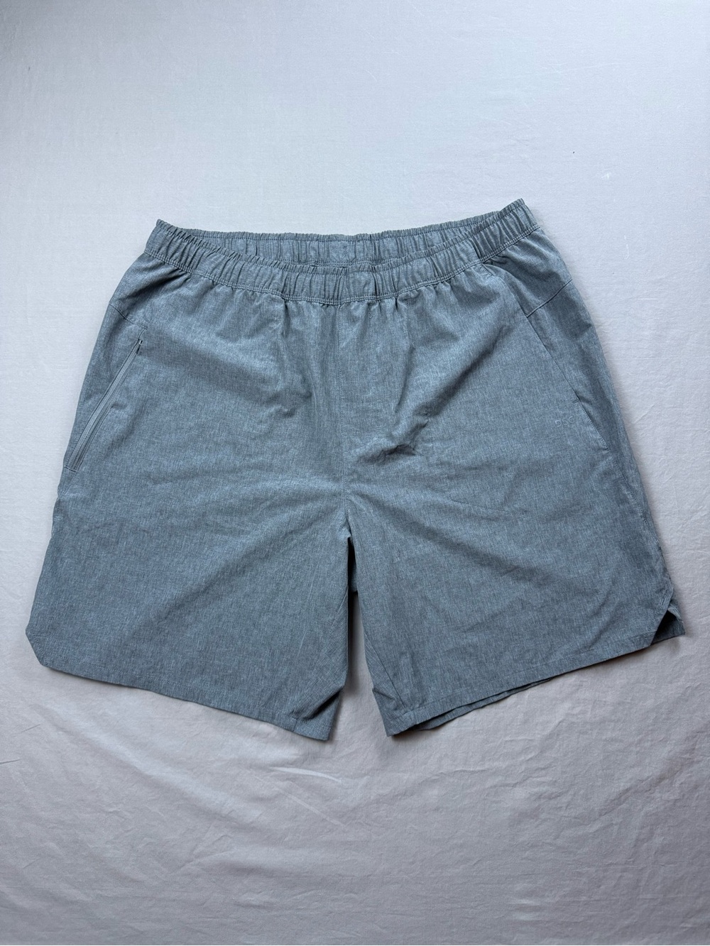 Men's Elastic-Waist Grey Hybrid Shorts